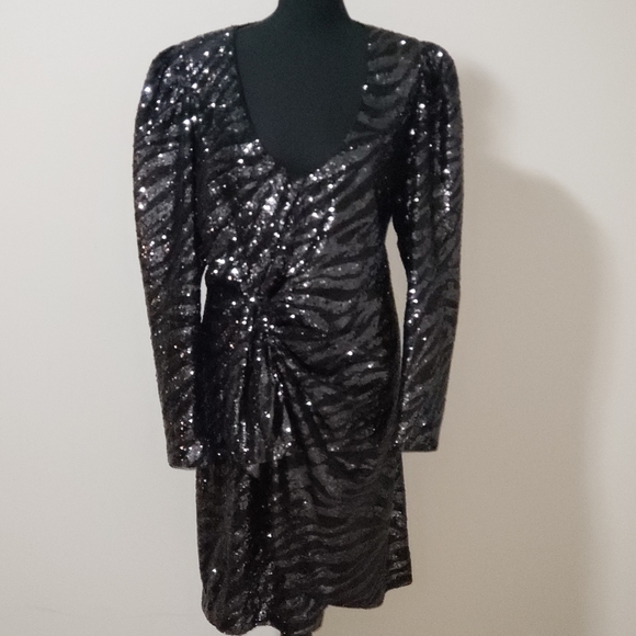 Parker Black V-Neck Dress Women's Size 16 NWT - Picture 6 of 16